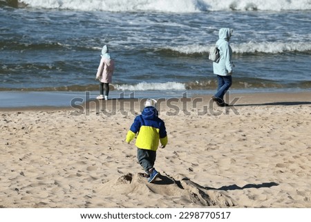 Similar – Image, Stock Photo Walk on a Baltic Sea hiking trail in the dunes