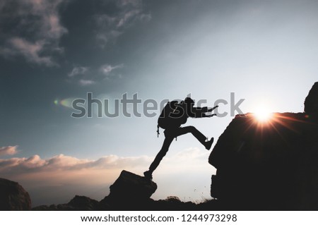 struggle of a determined and ambitious man Photo stock © 