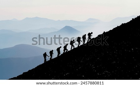 Similar – Image, Stock Photo climb Mountain