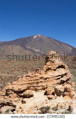 Volcanic landscape - desert mountain - Teide, tenerife