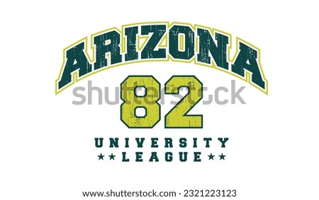 Vintage typography college varsity arizona  state for graphic tee t shirt and sweatshirt .