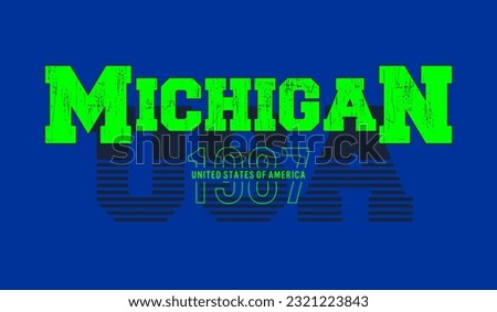 Vintage typography college varsity michigan state for graphic tee t shirt and sweatshirt .