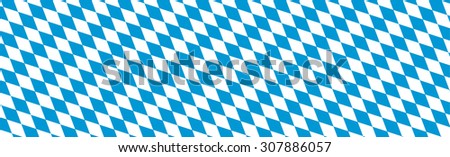 Bavarian Diamond Pattern Texture Panorama for Backgrounds, Banner and Website Heads - Rhombus in Blue and White 