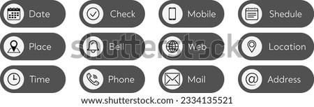 Set of business meeting vector icons for card or web design