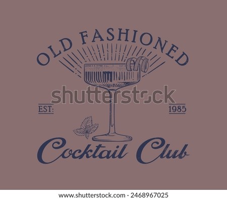 Similar – Image, Stock Photo Old fashioned cocktail on table in pub
