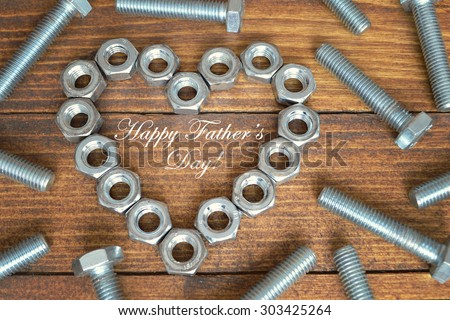 Father\'s Day card with bolts and nuts