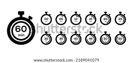 stopwatch icon in different style vector illustration. two colored and black stopwatch vector icons designed in filled, outline, line and stroke style can be used for web, mobile, ui
