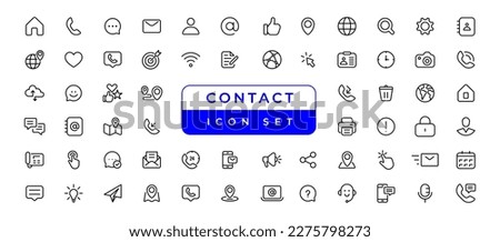 Contact  communication Iconset, Business card contact information icons. Contact us and Web icon set. outline icon for contact, chat and communication. most useful iconset.