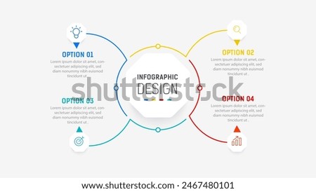 Four Step Infographic element design Vector template for presentation. process diagram and presentations step, workflow layout, banner, flow chart, info graphic vector illustration.