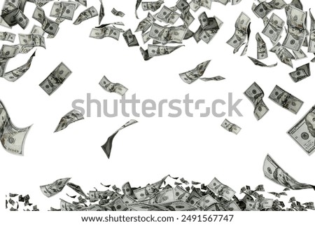 Similar – Image, Stock Photo Dollar banknotes on a wooden table