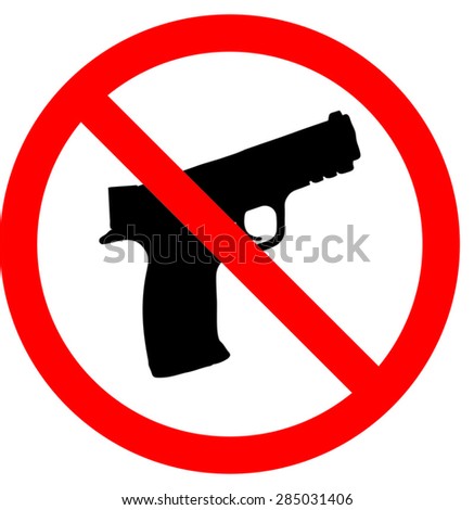 No Guns Allowed Sign Illustration Vector - 285031406 : Shutterstock