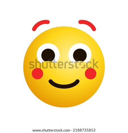 Art illustration Design Emoji face expression symbol emoticon of shame smile