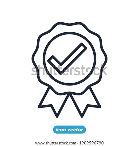 approvement icon. business quality check symbol template for graphic and web design collection logo vector illustration