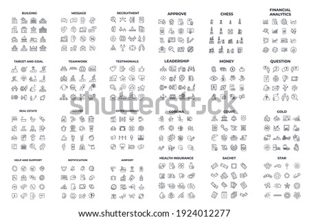 384 icon pack symbol template for graphic and web design collection logo vector illustration Stock foto © 