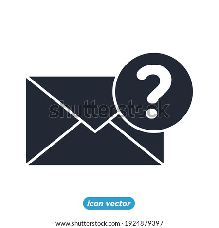 message mail question icon. message question symbol template for graphic and web design collection logo vector illustration