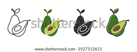 Garden fresh avocado icon. avocado fruits healthy lifestyle symbol template for graphic and web design collection logo vector illustration