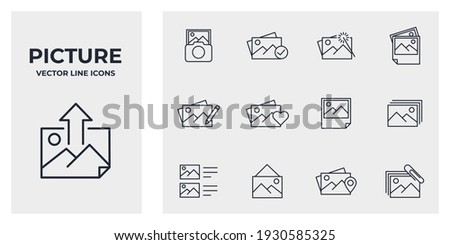 Set of photo icon. image pack symbol template for graphic and web design collection logo vector illustration