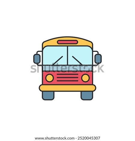 Bus icon. School bus symbol template for graphic and web design collection logo vector illustration