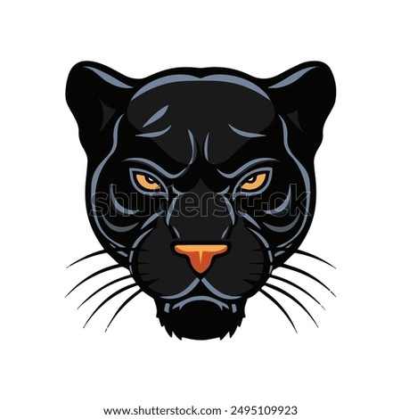 A black panther head vector on a white background