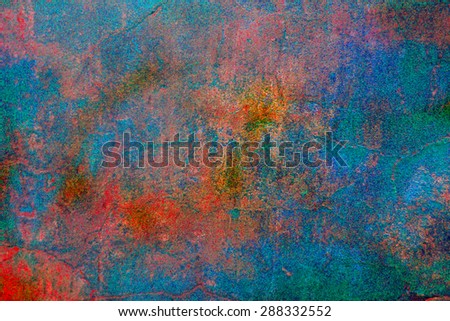Beautiful colorful background painted wall digital processed.