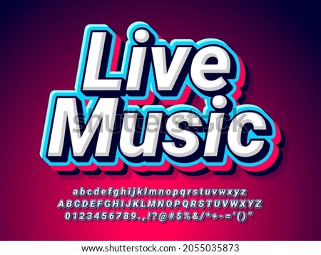 Live Music 3d Bold Stylized Text Effect