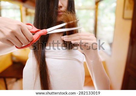 Haircut woman