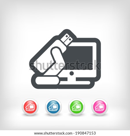 Usb and tv icon