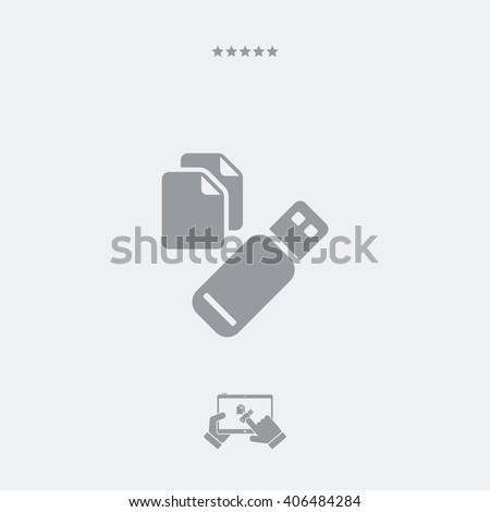 USB external data storage - Single essential web icon