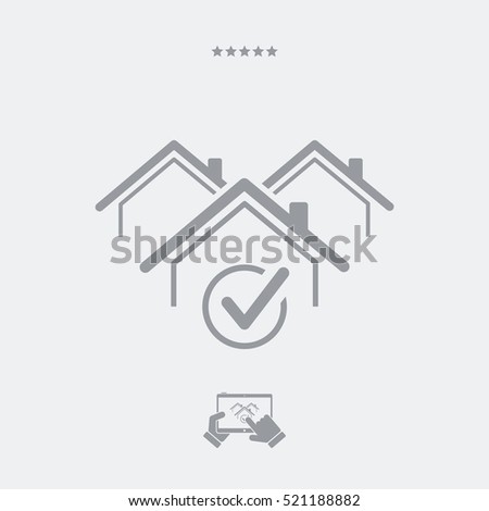 Choose the perfect house - Vector web icon