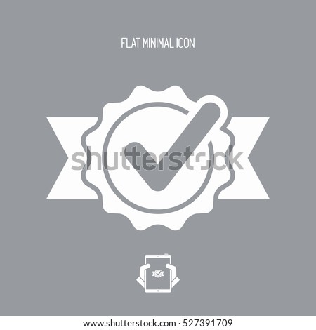 Checking Quality Symbol Icon Stock Vector 527391709 : Shutterstock