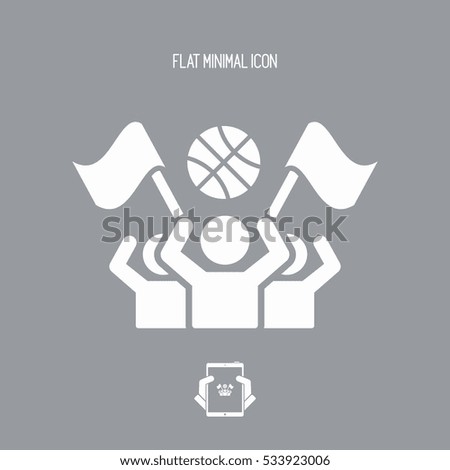 Sport supporters - Crowd of fans - Vector web icon