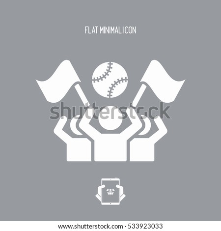 Sport supporters - Crowd of fans - Vector web icon