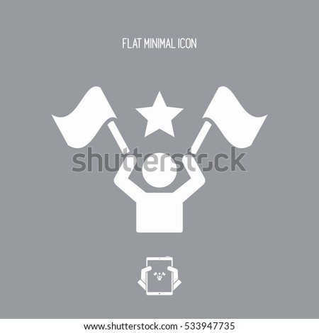 Sport supporters - Crowd of fans - Vector web icon