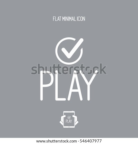 Play button - Vector icon for computer website or application