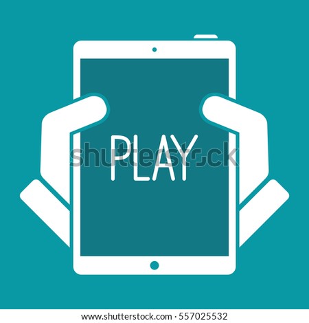 Play button - Vector icon for computer website or application