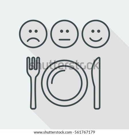 Restaurant rating icon - Thin series