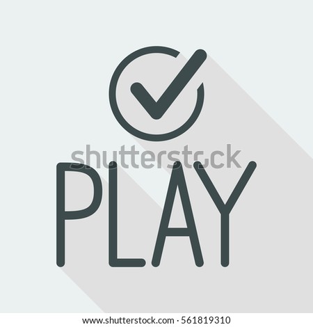 Play button - Vector icon for computer website or application