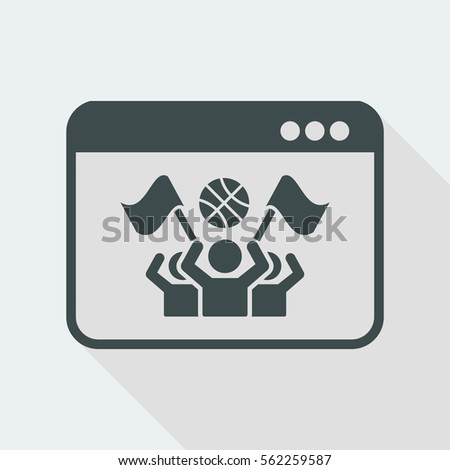 Basketball supporters - Vector icon for computer website or application