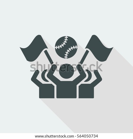 Sport supporters - Crowd of fans - Vector web icon