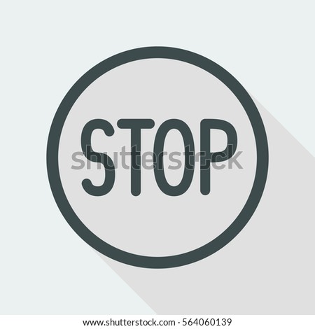 Stop concept - Vector web icon