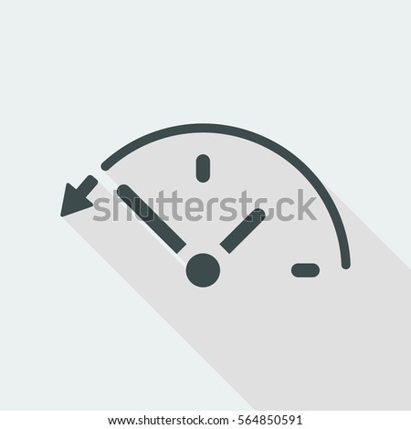 Back in time button - Vector web icon
