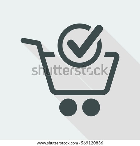 Check cart flat icon