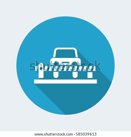 Vector illustration of single isolated road bar icon