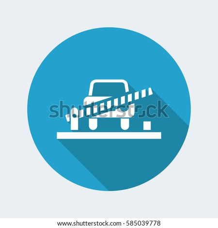 Vector illustration of single isolated gate car icon