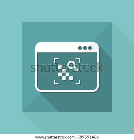 Raster image zoom - Vector flat minimal icon