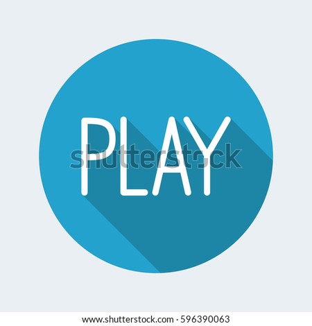 Play button - Vector icon for computer website or application