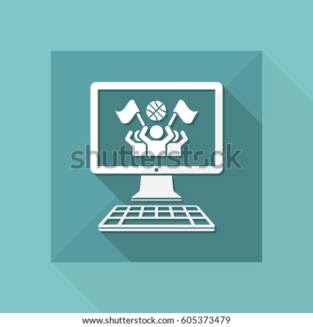 Basketball supporters - Vector icon for computer website or application