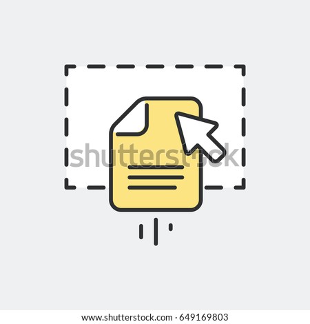 Website drag and drop area symbol concept. Flat and isolated vector eps illustration icon with minimal and modern design.