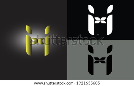 Letter H logo design gradient creative minimal monogram symbol. Universal elegant vector sign design. Premium business logotype. Graphic alphabet symbol for corporate business identity Imagine de stoc © 