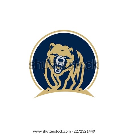 Bear logo - vector illustration, emblem design